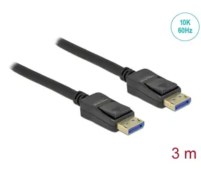 DeLock DisplayPort kabel 3m / Kabel / DP-DP / 10K / 60 Hz / 54 Gbps
