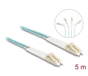 Delock Optický kabel LC-LC OM3 úhlový 5 m / Optický kabel