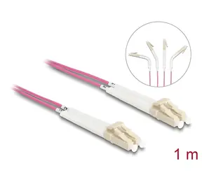 Delock Optický kabel LC-LC úhlový / Optický kabel / Multimód OM4 / 1 m