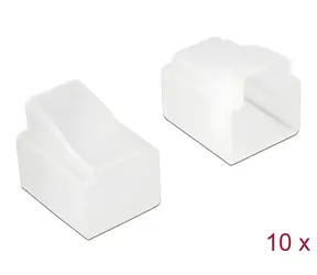 Delock krytka proti prachu pro RJ11 konektor transparentní / Krytka proti prachu / 10 ks