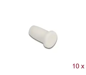 Delock Krytka proti prachu pro optické konektory 1,25 mm bílá / Krytka proti prachu / Objímka 1,25 mm / 10 ks