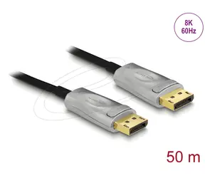 DeLock Aktivní optický kabel DisplayPort 1.4 / Propojovací kabel / 8K / 50 m
