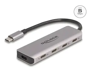 DeLock USB Hub 4 porty / USB hub / USB-C / 5 Gbps