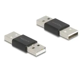 Delock Gender Changer USB 2.0-A samec > samec, kov, kompaktní / Adaptér / USB 2.0