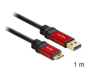 Delock Kabel USB 3.0 Typ-A - Micro-B Premium 1,0m / Kabel / USB 3.0 / Micro-B