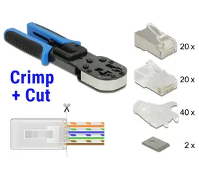 DeLock RJ45 krimpovací a řezací sada nářadí / Sada nářadí / RJ45