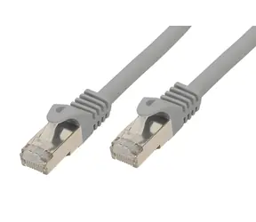 SCONN BASIC-S šedá / Patch kabel / S/FTP / Cat7 / RJ-45 / 0,5 m
