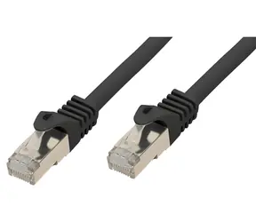 Shiverpeaks BASIC-S Cat7 slim černá / Patch kabel / U/FTP / RJ-45 / 1 m / 600 MHz