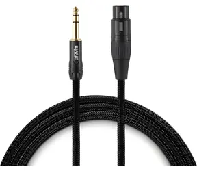 Warm Audio PREM-XLRF-TRSM-6 černá / Audio kabel / XLR (F) - Jack 6,3 mm (M) / 1,8 m / Premium