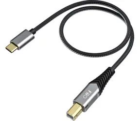 FiiO Kabel USB-C - USB-B 0,5 m černá / Kabel / USB-C (M) - USB-B (M)