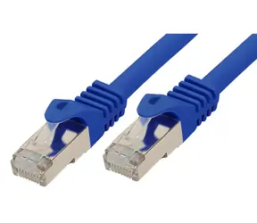 SCONN Patch kabel Cat7 modrá 10m / Patch kabel / S/FTP / Bezhalogenový