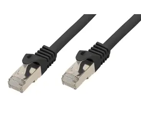 BASIC-S Patch kabel Cat7 černá / Patch kabel / S/FTP / RJ-45 / 1 m / 600 MHz