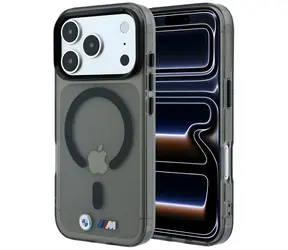 BMW Zadní kryt Metal Logo MagSafe pro iPhone 17 Pro a 18 Pro černá / Zadní kryt / MagSafe