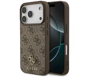 Guess 4G Small Classic Logo MagSafe kryt pro iPhone 17 Pro hnědá / Zadní kryt / MagSafe
