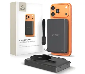 Tech-Protect LifeMag PB40 černá / Powerbanka / MagSafe Qi2.2 / 10000 mAh / 25 W