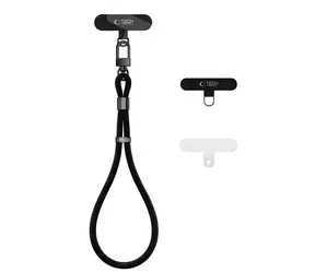 Tech-Protect C11S Rope černá / Popruh na zápěstí pro smartphone