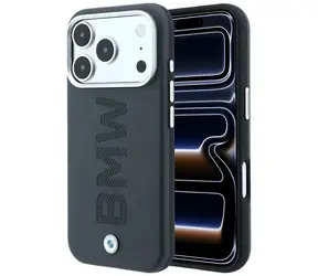 BMW Sign Centered Deboss šedá / Zadní kryt / MagSafe / iPhone 17 Pro/18 Pro