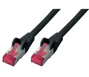 Shiverpeaks CAT6A S/FTP černá / Patch kabel / 0,25 m