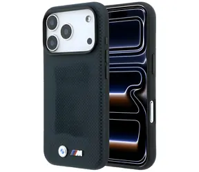 BMW M Quadrille Kevlar Metal Logo tmavě modrá / Zadní kryt / MagSafe / iPhone 17 Pro, 18 Pro
