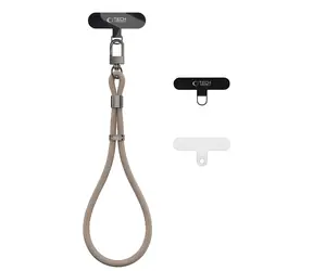 Tech-Protect C11S Rope béžová / Popruh na zápěstí pro smartphone