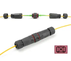 Delock optický adaptér SC-SC voděodolný / Adaptér / SC Simplex / OM4 / Multi mode
