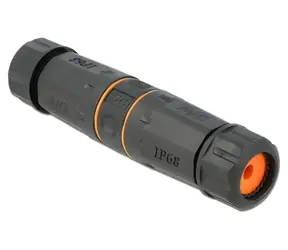 DeLock Spojka RJ45 Cat.6A voděodolná černá / Spojka / RJ45 (F) - RJ45 (F) / -40 až 85 °C