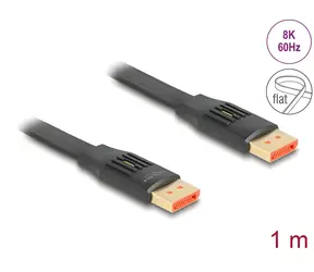 DeLock DisplayPort plochý kabel 1 m / Video kabel / 8K / 60 Hz