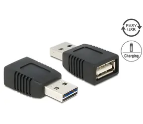 Delock EASY-USB 2.0-A samec > USB 2.0-A samice / Adaptér / pouze nabíjení
