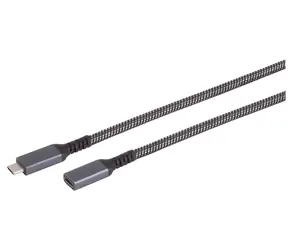 SCONN USB-C prodlužovací kabel textilní / Prodlužovací kabel / USB 3.2 / PD / 0,5 m