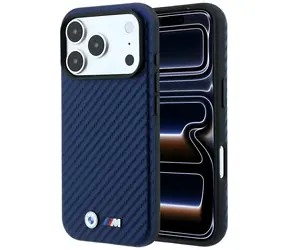 BMW M Carbon Metal Logo tmavě modrá / Zadní kryt / MagSafe / iPhone 17 Pro Max/18 Pro Max