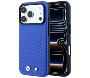 BMW M Carbon Printed Ring modrá / Zadní kryt / MagSafe / iPhone 17 Pro/18 Pro
