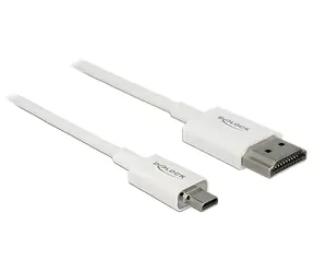 Delock HDMI-A - HDMI Micro-D 1 m / HDMI kabel / High Speed s Ethernetem / 3D / 4K / Slim