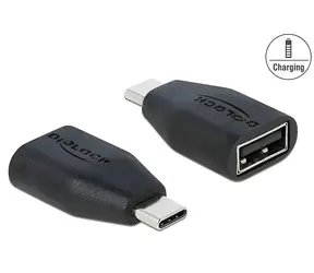 DeLock USB-C datablocker / Adaptér / Blokování přenosu dat / USB Type-C (M) - USB Typ-A (F)