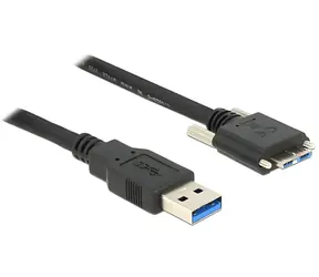 Delock USB 3.0 Typ-A (M) - Micro-B (M) se šrouby 1 m / Kabel USB 3.0