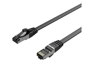 Sconn Flexline černá / Patch kabel / Cat.8.1 / U/FTP / Plochý / 0,25 m