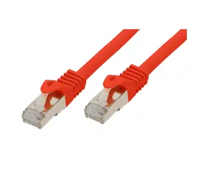 SCONN BASIC-S Cat7 U/FTP slim červená / Patch kabel / RJ-45 / 0,5 m / 600 MHz