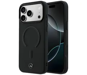 Mercedes Leather 3D pro iPhone 18 Pro Max/17 Pro Max černá / Zadní kryt / Kůže / MagSafe