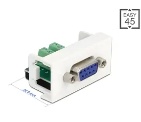 DeLock Easy 45 D-Sub9 (F) - Terminal Block 10 Pin / Modul / 22,5 x 45 mm