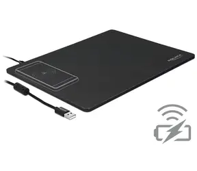 Delock Podložka pod myš s bezdrátovým nabíjením USB / Podložka pod myš / Bezdrátové nabíjení