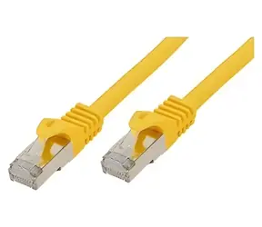 SCONN BASIC-S žlutá / Patch kabel / Cat7 S/FTP / RJ-45 / 0,5 m / 600 MHz