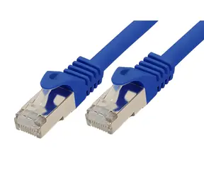 Shiverpeaks Patch kabel Cat7 modrá / Patch kabel / S/FTP / RJ-45 / 1 m / 600 MHz