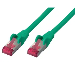 Shiverpeaks Patch kabel Cat.6A S/FTP bezhalogenový zelený / Patch kabel / S/FTP / RJ-45 / 0,25 m