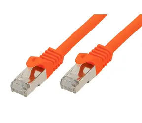 SCONN BASIC-S Cat7 S/FTP oranžová / Patch kabel / 0,5 m / RJ-45 / bez halogenů