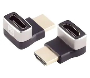 SCONN HDMI-A samec > HDMI-A samice / Redukce / 90° nahoru / 8K