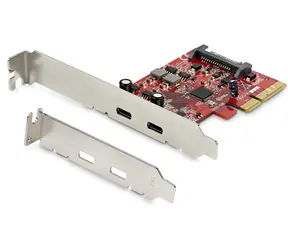 StarTech PCIe karta 2x USB-C / Řadič USB / PCIe Gen 3 x4 / USB 3.2 Gen 2 10 Gb/s / ASMedia ASM3142