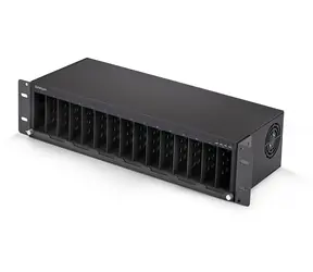 StarTech 15-Slot Media Chassis černá / Skříň pro media konvertory / 2x ventilátor / 438 mm / 100-240 V
