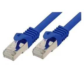 SCONN BASIC-S modrá / Patch kabel / S/FTP / Cat7 / RJ-45 / 0,5 m