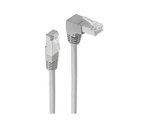 Shiverpeaks bílá / Patch kabel / Cat6 S/FTP / 7,5 m / RJ-45 lomený-rovný / pozlacené konektory
