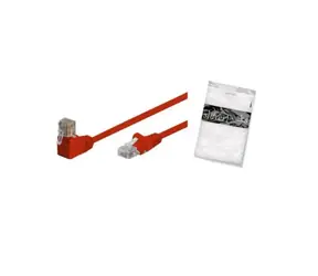 Shiverpeaks červená / Patch kabel / Cat6 S/FTP / 1,0 m / úhlový RJ-45