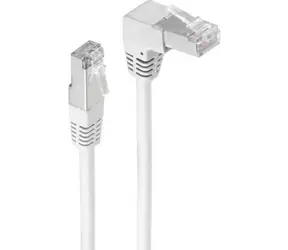 Shiverpeaks Cat6 S/FTP bílá / Patch kabel / RJ-45 lomený-rovný / 0,25 m / 250 MHz